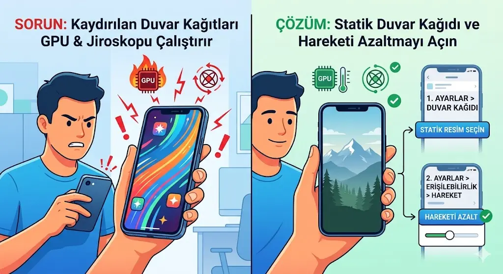 Dinamik duvar kağıtları iPhone şarjını daha çabuk bitmesine neden olur. 
