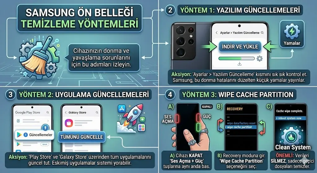 Samsung ön belleiği temizleme yöntemi