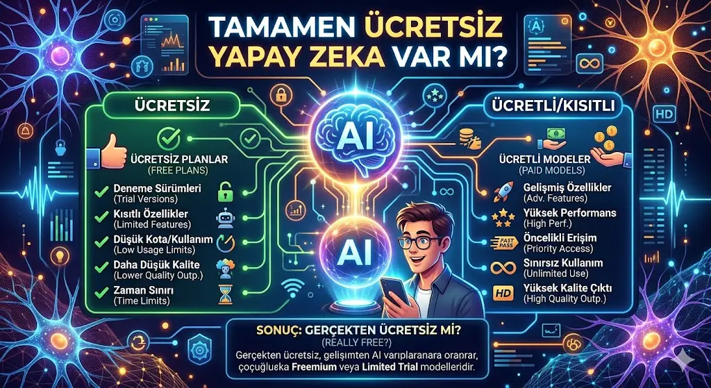 Tamamen Ücretsiz Yapay Zeka Var mı