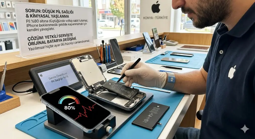iPhone şarjının hızlı tüketnmesi pilin fiziksel ölümü